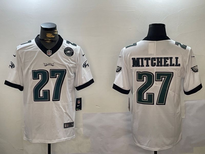 Men Philadelphia Eagles #27 Mitchell White 2024 Nike Vapor Limited NFL Jersey style 1->philadelphia eagles->NFL Jersey